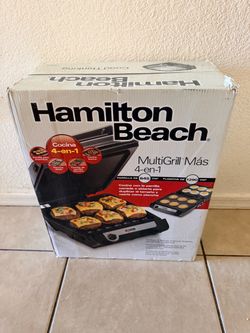 *NEW* Hamilton Beach 4-in-1 Electric Indoor Grill & Electric Griddle Combo