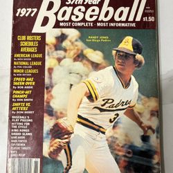 1977 Street & Smith Baseball Padres’ Randy Jones On Cover