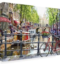 Trademark Fine Art - 'Amsterdam Landscape' Canvas Art - 18x24 The Macneil Studio - Stretched Canvas Wall Art for Living Room, Bedroom, or Office Decor
