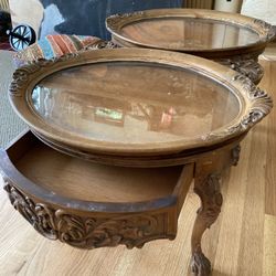 Antique Carved Tea Table