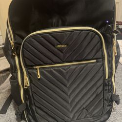 Travel black Backpack for Women, 18 Inch with USB Charging Black