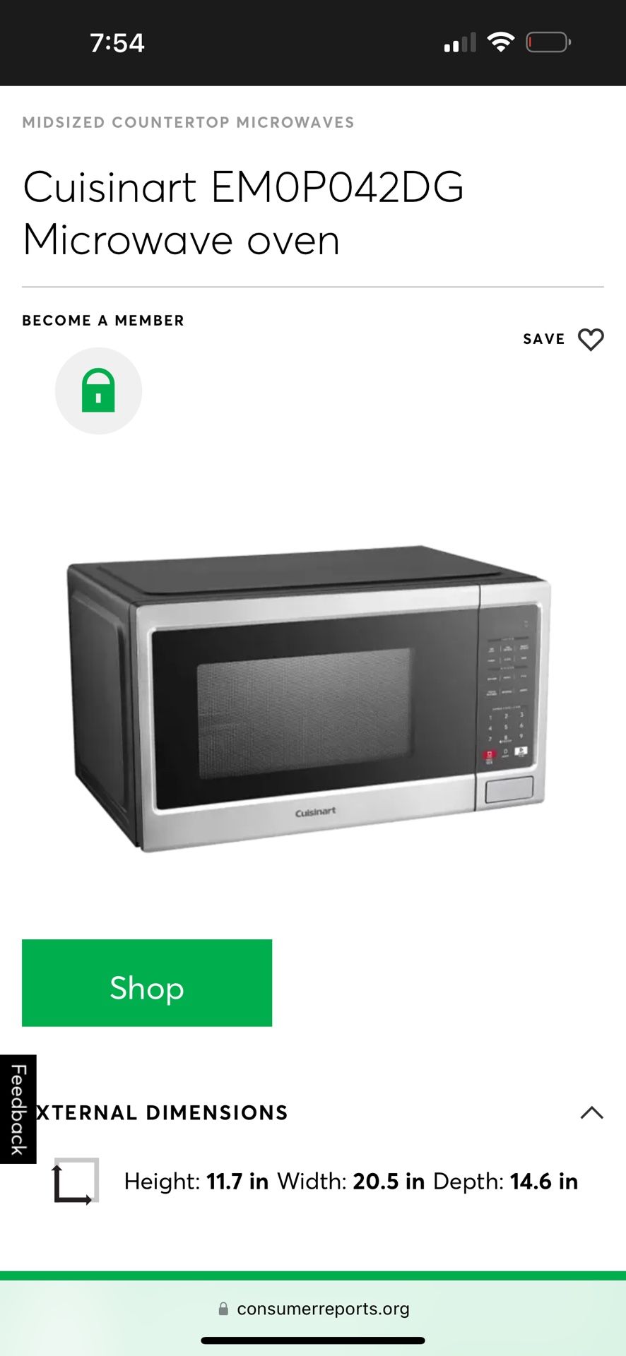 Cuisinart Microwave Oven
