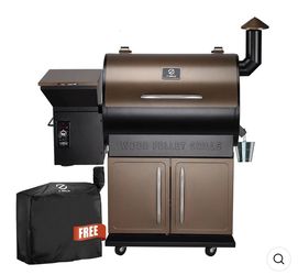 Z GRILLS 700D Wood Pellet Grill & Smoker (Rain Cover Included)
