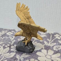 Golden Eagle Landing Statue- Carver E. Tripp signed- No. 7132