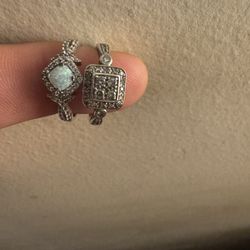 3/4 Karat Engagement Ring And Opal Ring 