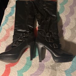 Leather High Boots