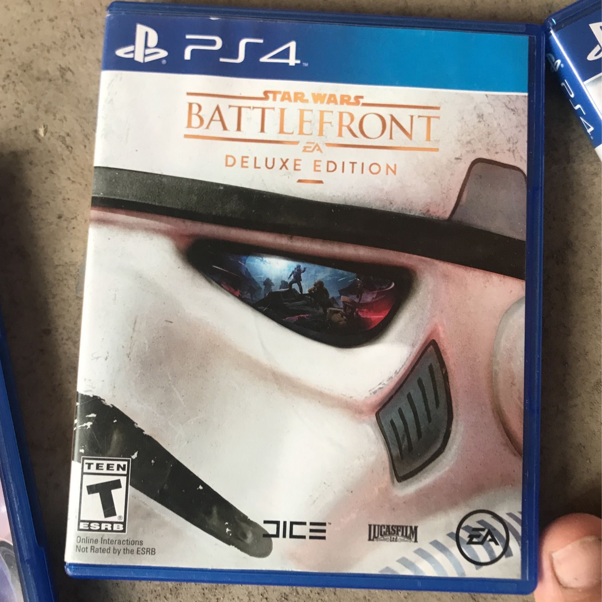 5 Pack Ps4 Games- Battlefront Deluxe Edition, Battlefront 2, Madden 18, Monster Hunter World, Cars 3 Driven 2 Win