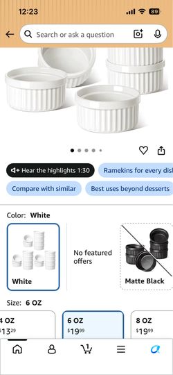 6 oz Ceramic Dishes