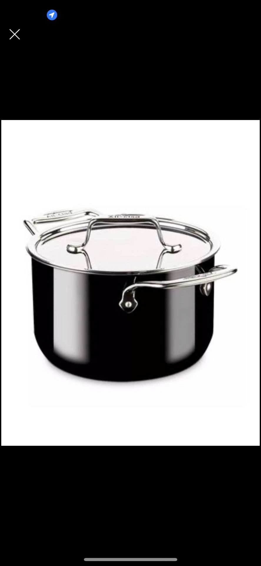NEW All-Clad FUSIONTEC Natural Ceramic with Steel Core Soup Pot, 4 quart, Onyx
