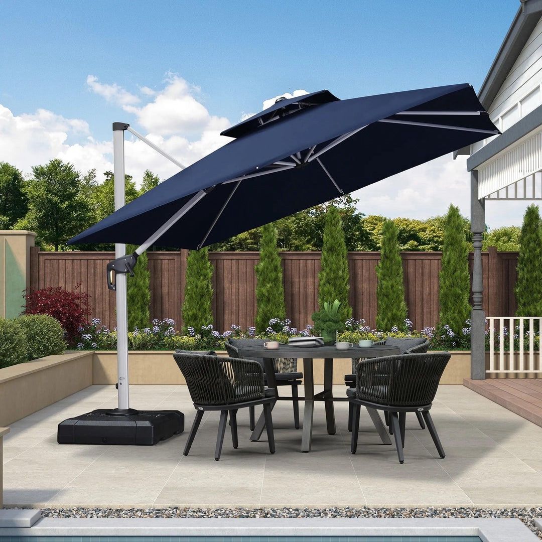 PURPLE LEAF 10ft Best Square Cantilever Pool Umbrella Outdoor Patio Sun Porch Umbrella