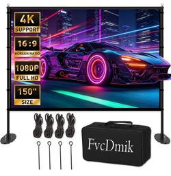 Projector screen with stand