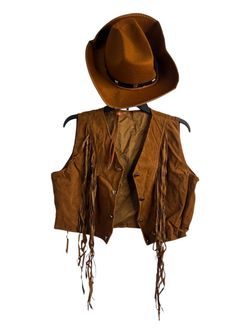 Women’s Cowgirl Vest and Hat Costume Size Small