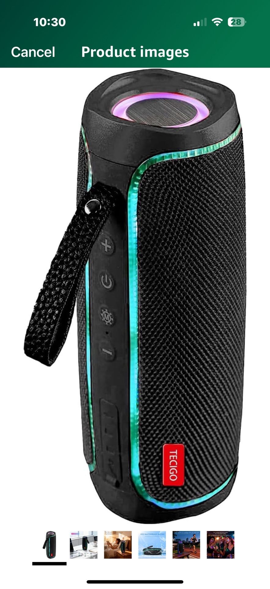 Portable Bluetooth Speakers Long-Lasting Wireless Bluetooth Speaker with Bluetooth 5.3 Technology All-Around Wireless Speaker Black