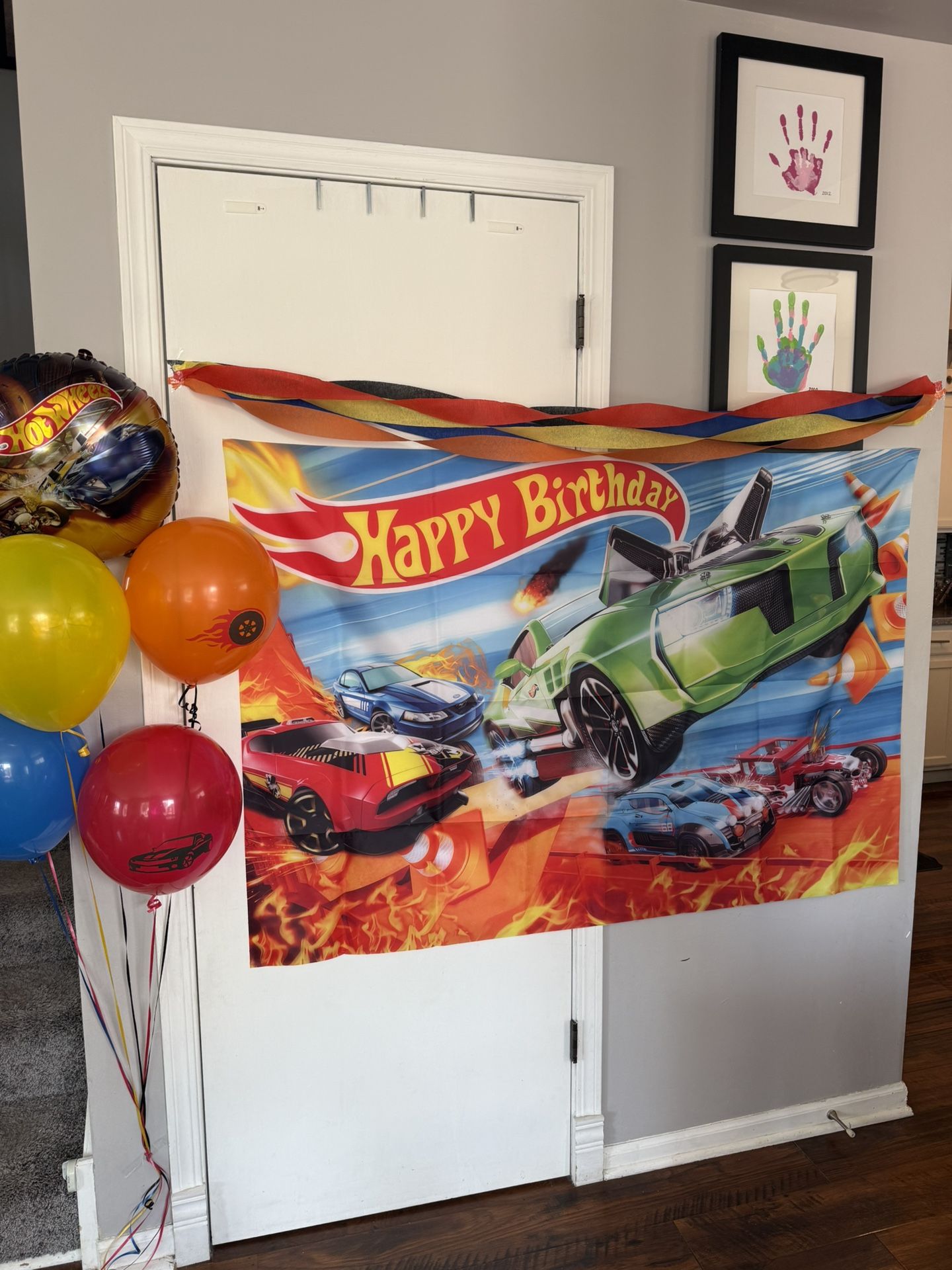 Hot Wheels Birthday Banner And Cake Toppers