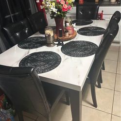 Marble Table Dining Set 