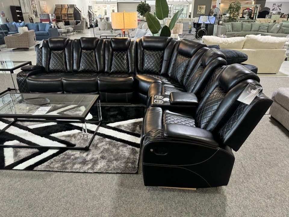 Electric Reclining Black Leather Sectional Couch Set Extra Discount Code RSG 
🔥🔥 Mention OfferUp for this Special Price!!