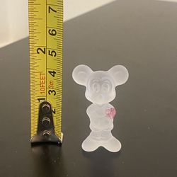 Disney Mickey Mouse Little Figure with Pink Crystal Heart 