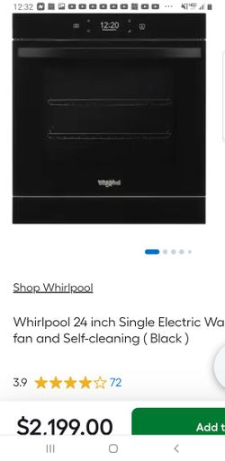 Brand New Whirlpool 24" Black Wall Oven