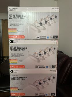 4-PACK LED-COLOR CHANGING RECESSED TRIM - $70 for all (missing 2 out a box, 10 total) 