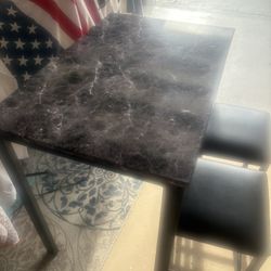 table two stools