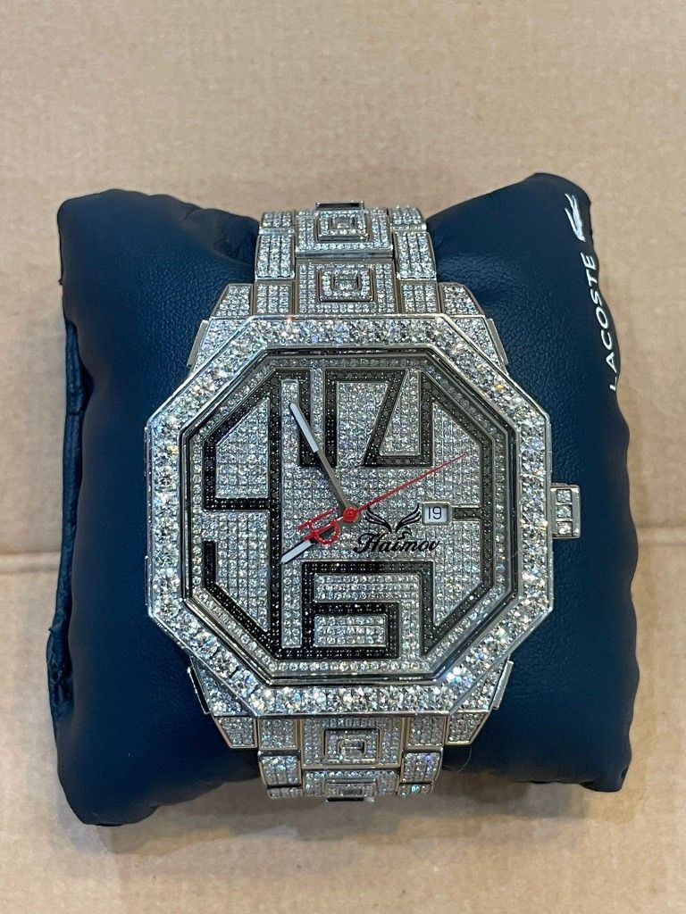 HAIMOV HM1 FULL 21 CARAT PAVE
DIAMOND VS1 WATCH SWISS AUTOMATIC