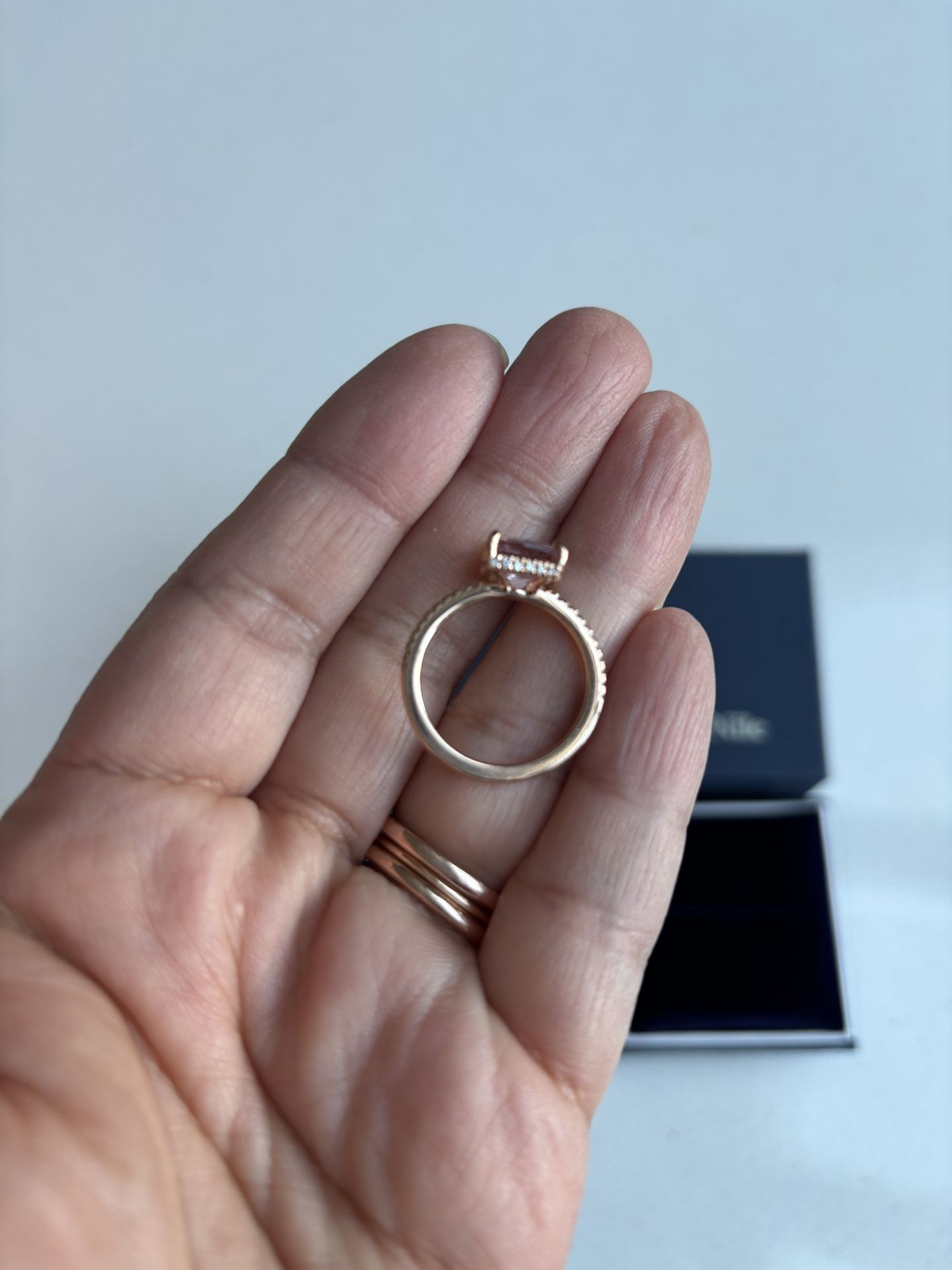 Blue Nile Morganite Ring, 14k Rose Gold