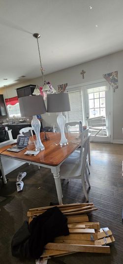 Dining room table and 8 chairs