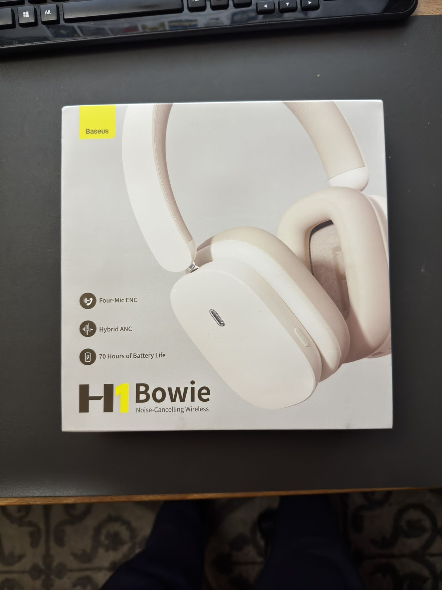 Baseus H1 Wireless Headphones Bluetooth Active Noise Cancellation Headset Brand New