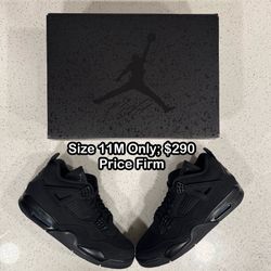 Brand New Nike Air Jordan 4 Retro  "Black Cat"