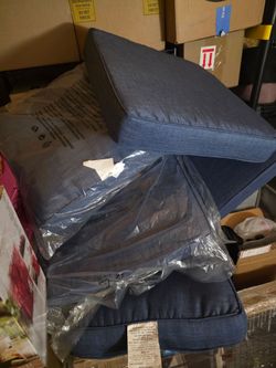 8-Piece Blue Outdoor Patio Cushion Set