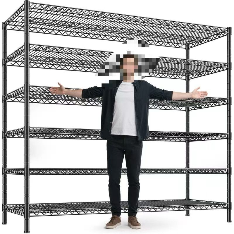 83”H 6-Tier Metal Wire Shelves, 3840lbs Heavy Duty Storage Shelves , Adjustable Storage Rack  $150 