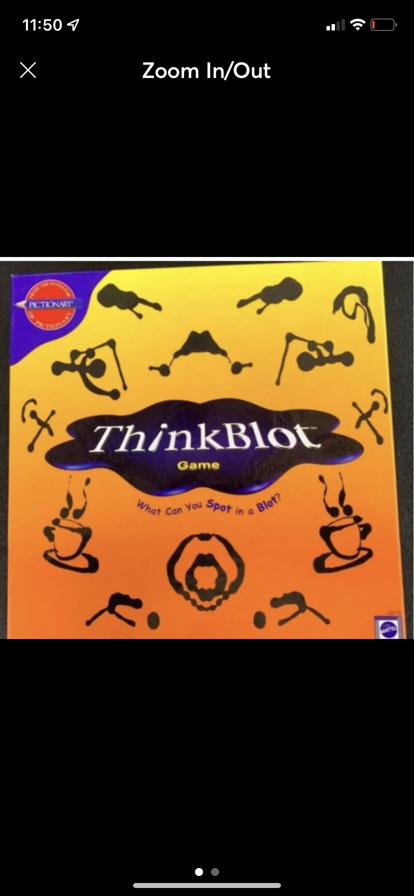 Thinkblot Game - What Can you Spot in a Blot - Adult Board Game vintage.