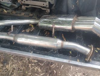 two Piece Chrom e Exhaust Pipe