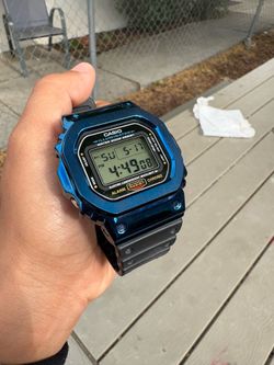 Casio G-Shock DW-5600 + custom modified + black resin strap