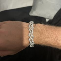 Noctra Crown of Thorns Bracelet | Iced Out Silver & Gold Sizes 7–20 Inch