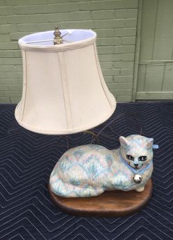 Vintage 50s cat lamp