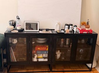 Black Glass Cabinet