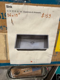 Kingsman Hardware 36x19 Black Undermount Single Bowl Kitchen Sink