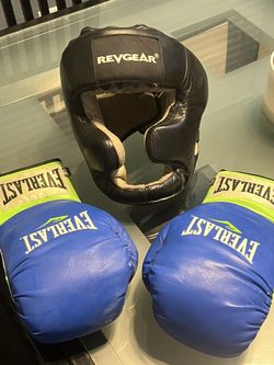 Boxing Gloves And Headgear