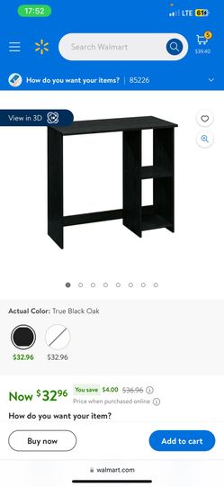 Writing Desk, True Black Oak Finish