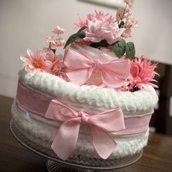 Baby Girl Diaper Cake Baby Shower Gift 