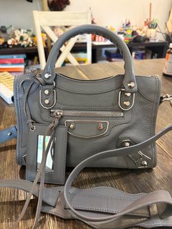 Balenciaga Mini City Bag Gray Leather