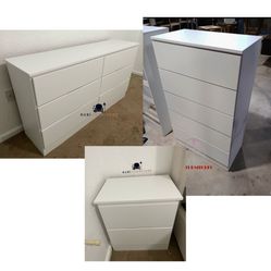 New Dresser Chest And 1 Nightstand. Set Also Sold Separately. 3 pieces 