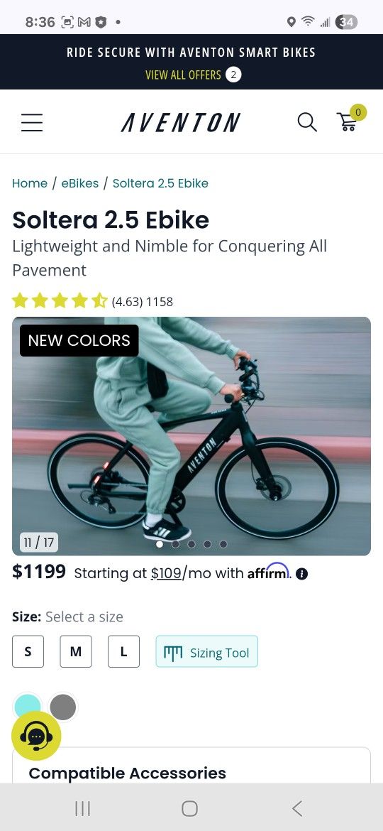 Aventon Bike 46 Miles N Hr 1200 E Bike 