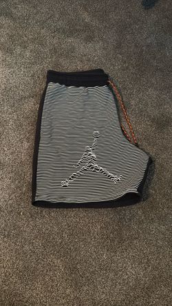 Black And Grey Twin Jordan Air Jump Man Sweat Shorts