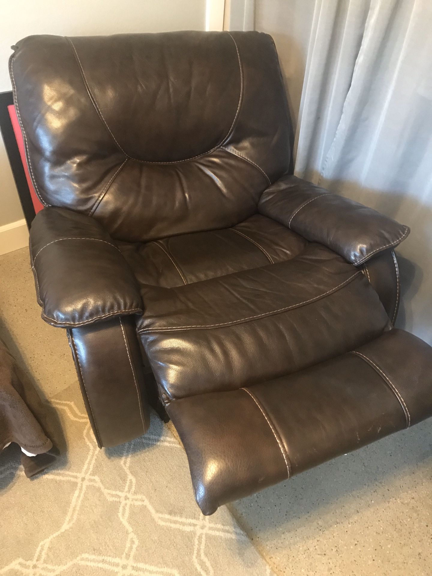 Leather recliner