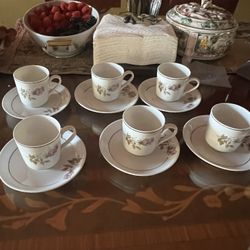 Vintage Haviland China Bavaria Sweetheart Rose Coffee Cups and Saucers Sets of 86