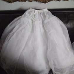 White Large Petticoat For Weddings Parties Etc