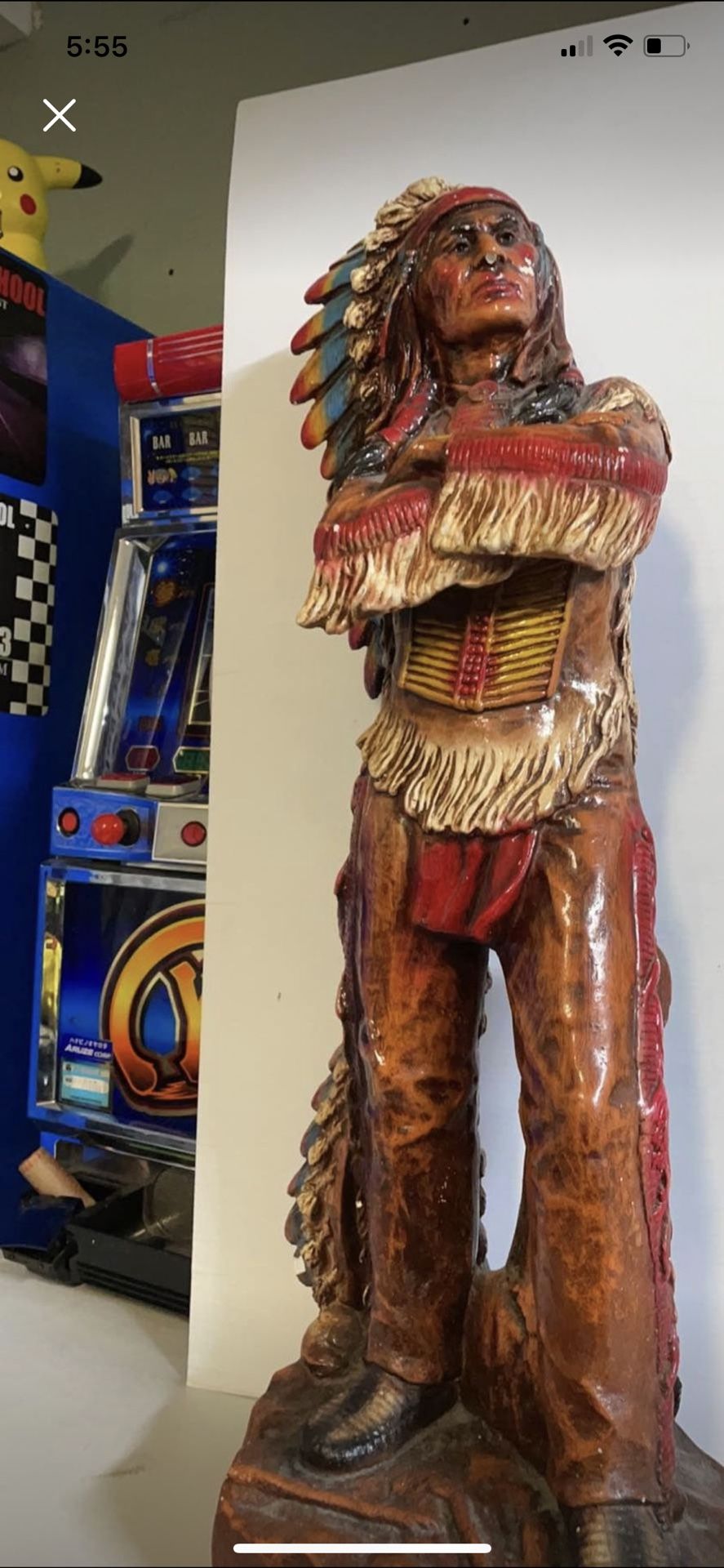 30 Year Old Chalk Indian Statue $450 Value Best Offer