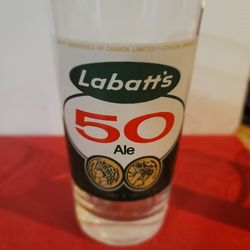 Collectable Labbatt's 50 Ale Canadian Midcentury Beer Glass

